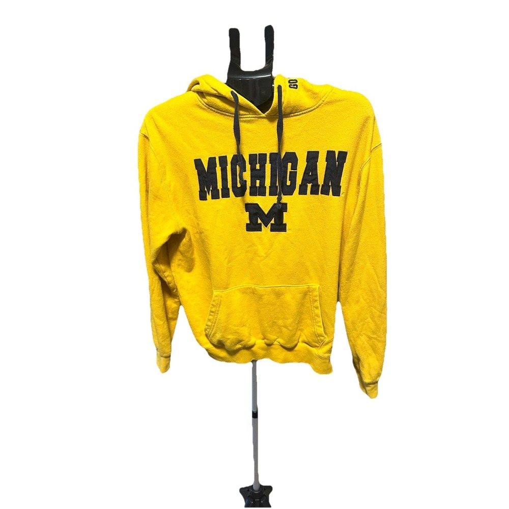 Vintage Michigan Wolverines Hoody Men Medium Stadium Athletic Maize 90s